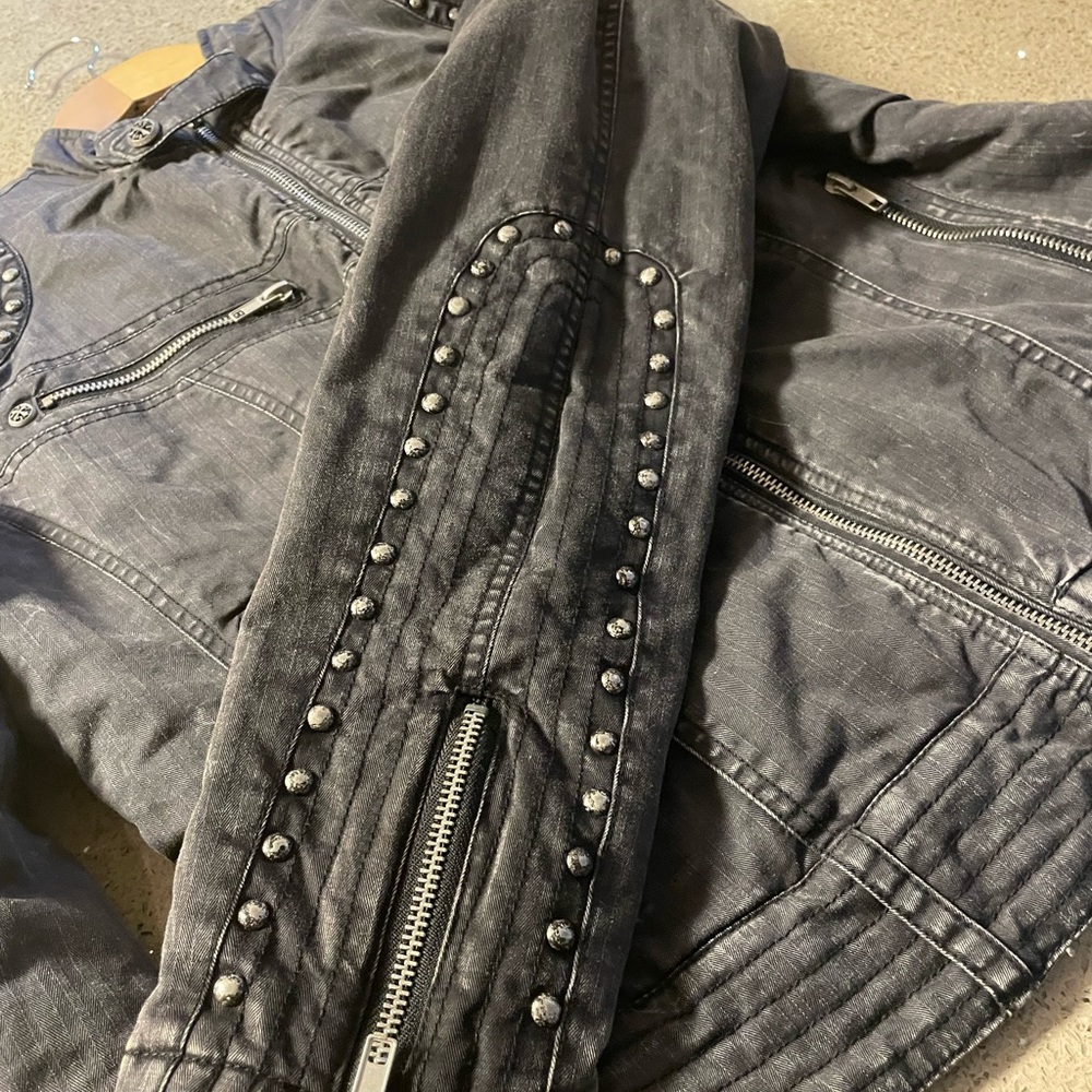 Affliction Gray Embroidered Jacket - Picture 4 of 8